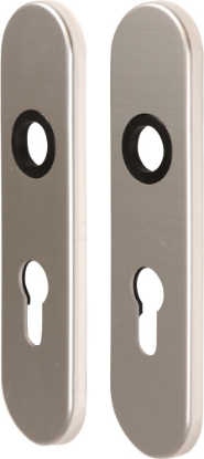 Afbeeldingen van OXLOC Kortschild krukgat + profielcilinder Parijs aluminium PC55