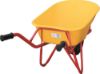 Afbeeldingen van KELFORT Stratenmakers kruiwagen HDPE geel 85L