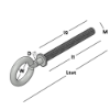 Afbeeldingen van GEBR. BODEGRAVEN Schroefoog EV met borst zwaar M M5 82X14MM Ø4,4MM