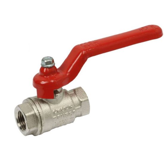 Afbeeldingen van Kogelkraan ½" binnendraad/binnendraad rood