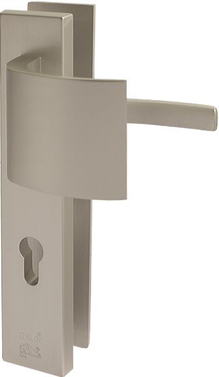 Afbeeldingen van OXLOC Veiligheidslangschild deurduwer + profielcilinder recht aluminium PC92