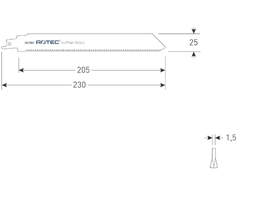 Afbeeldingen van ROTEC Reciprozaagblad RC780 / S1155CTC 2x