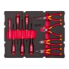 Afbeeldingen van MILWAUKEE Schroevendraaier- en tangenset electricien in foam inlay t.b.v. PACKOUT gereedschapskoffer 10x