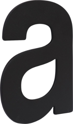 Afbeeldingen van OXLOC Huisnummer RVS zwart letter A