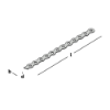 Afbeeldingen van GEBR. BODEGRAVEN Montageband RVS304 zwarte cassette wave 10M 12X0,8MM