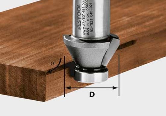 Afbeeldingen van FESTOOL Fasefrees HW 60° 27MM t.b.v. OFK500