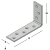 Afbeeldingen van GEBR. BODEGRAVEN Versterkingshoek zwaar SV 130X80MM 36X4MM
