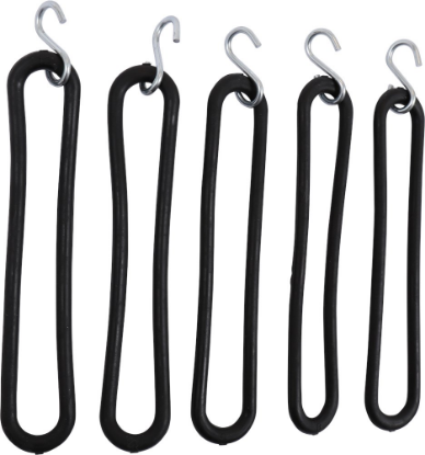 Afbeeldingen van KELFORT Spanrubber zwart 20CM met S-haak