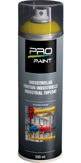 Afbeeldingen van PRO-PAINT Industrie lak / deklaag zinkgeel RAL1018 HG 500ML