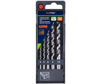 Afbeeldingen van ROTEC Hardhoutspiraalborenset Azobé type 262 5x 4-10MM