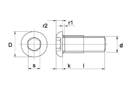 Afbeeldingen van Laagbolkopbout ISO7380 A2 M4X45MM