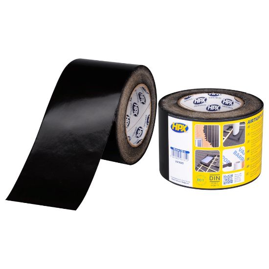 Afbeeldingen van HPX PE tape UV-bestendig zwart 90MM 25M