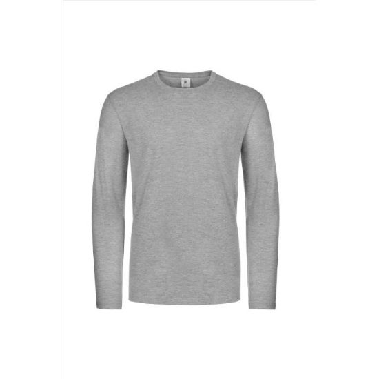 Afbeeldingen van B&C T-shirt met lange mouwen E190 5TU07T R-hals sport grey L