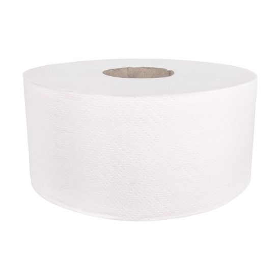 Afbeeldingen van Toiletpapier mini jumborol 2-laags cellulose wit Ø19CM 180M
