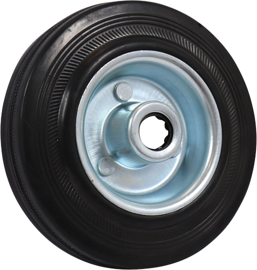 Afbeeldingen van KELFORT Wiel EV zwart rubber rollager en velg 125MM