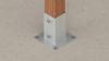 Afbeeldingen van GEBR. BODEGRAVEN Paalhouder met plaat TV 71X71X150MM 2MM