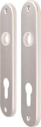 Afbeeldingen van OXLOC Kortschild krukgat + profielcilinder Pisa aluminium PC72