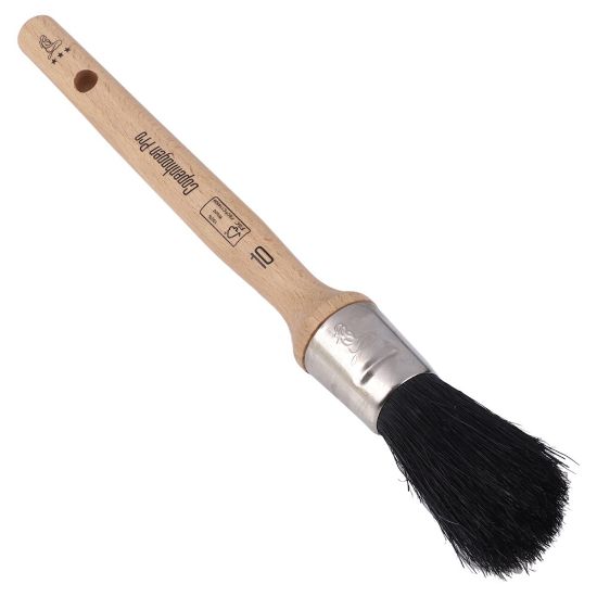 Afbeeldingen van COPENHAGEN PRO Universeel patentkwast 3* zwart Chinees varkenshaar met FSC houten steel 10