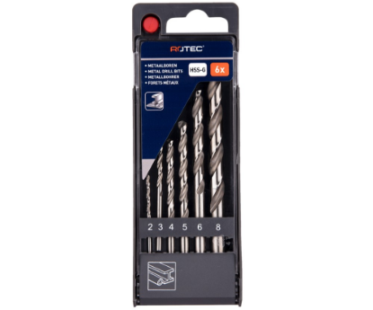 Afbeeldingen van ROTEC Metaalborenset 105 DIN338 type N 6-delig 2-8MM