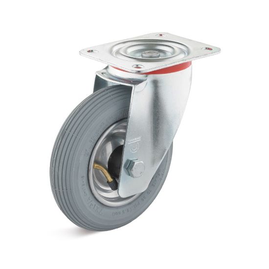 Afbeeldingen van TORWEGGE Zwenkwiel luchtband met plaat LRS1 185X45MM h=210MM 50kg