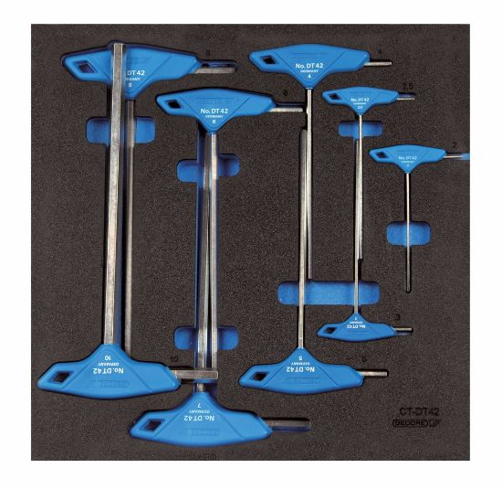 Afbeeldingen van GEDORE Stiftsleutelset met T-greep in CT module 9x