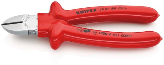Afbeeldingen van KNIPEX Zijsnijtang VDE 7007180 DIN60900 180MM