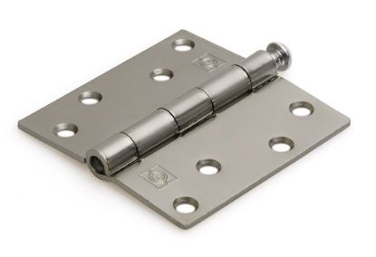 Afbeeldingen van DX Scharnier rechte hoeken + losse pen staal VZ 89X89MM