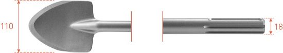 Afbeeldingen van ROTEC Schopbeitel SDS-Max 110X400MM