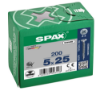 Afbeeldingen van SPAX Spaanplaatschroef verzonkenkop WIROX voldraad PZ2 5X25MM