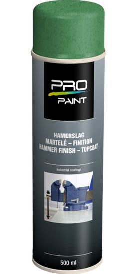 Afbeeldingen van PRO-PAINT Hamerslag lak groen 500ML