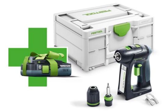 Afbeeldingen van FESTOOL Accu schroefboormachine C18Basic4,0 18V BODY in systainer