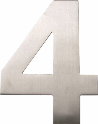 Afbeeldingen van OXLOC Huisnummer RVS cijfer nr. 4