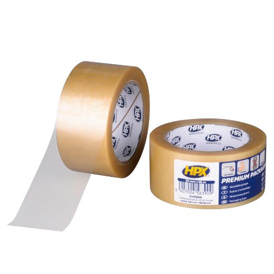 Afbeeldingen van Verpakkingstape Premium transparant 50MM 66M