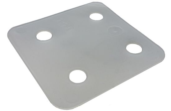 Afbeeldingen van GEBR. BODEGRAVEN Drukplaat KS zonder sleuf transparant 1MM 70X70MM