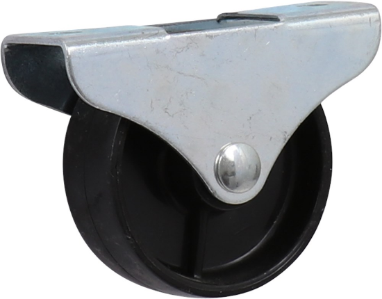 Afbeeldingen van KELFORT Bokwiel EV zwart kunststof 50MM met glijlager 60kg