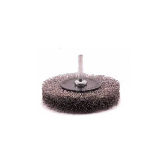 Afbeeldingen van Stiftborstel RVS gegolfd staaldraad 70MM