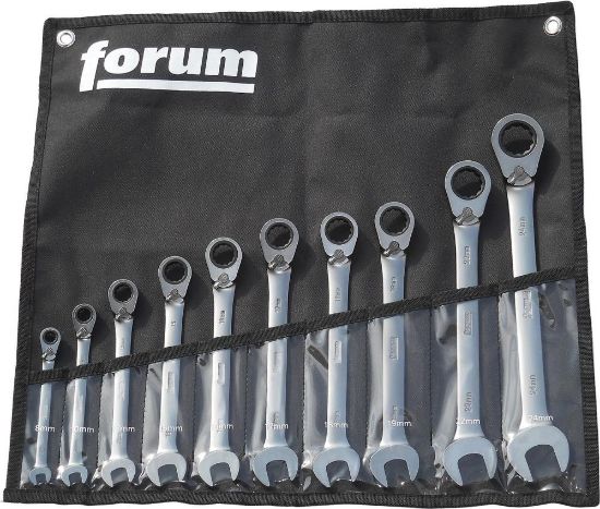 Afbeeldingen van FORUM Ringratelsteeksleutel omschakelbaar 8-24MM 10x