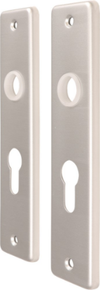 Afbeeldingen van OXLOC Kortschild krukgat + profielcilinder Roma aluminium PC55