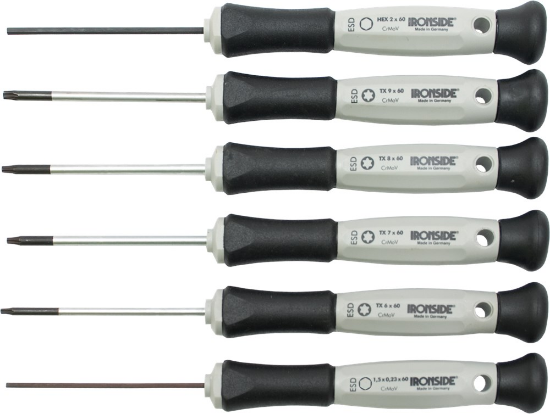 Afbeeldingen van IRONSIDE Precisieschroevendraaierset TX-HEX 6x