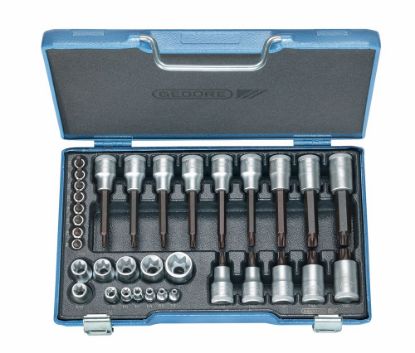 Afbeeldingen van GEDORE Dopsleutelset ½" + ¼" 19 TX 20 TORX 34x