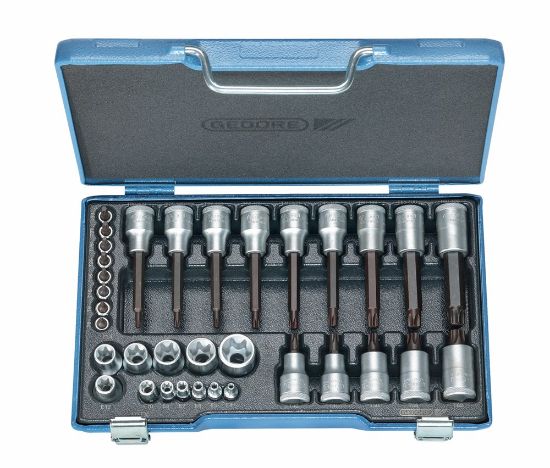 Afbeeldingen van GEDORE Dopsleutelset ½" + ¼" 19 TX 20 TORX 34x