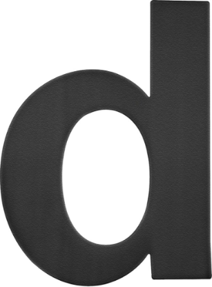 Afbeeldingen van OXLOC Huisnummer RVS zwart letter D