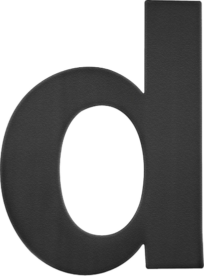 Afbeeldingen van OXLOC Huisnummer RVS zwart letter D
