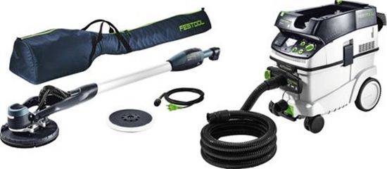 Afbeeldingen van FESTOOL Langnekschuurmachine- en stofzuigerset PLANEX LHS-E 225/CTM36-Set 400W