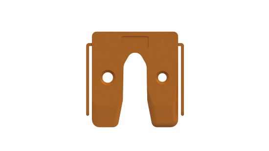 Afbeeldingen van GEBR. BODEGRAVEN Uitvulplaatje KS oranje met stelpootje 2MM 50X50MM