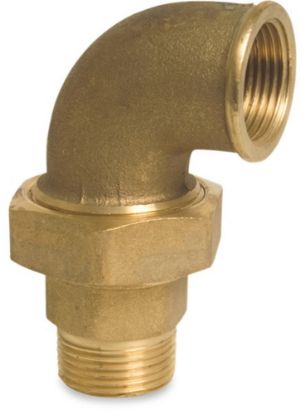 Afbeeldingen van Knie koppeling 90° nr.98 messing conisch ¾" binnendraad/buitendraad 40bar