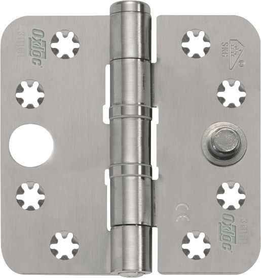 Afbeeldingen van OXLOC Veiligheidsschijflagerscharnier RVS ronde hoeken 89X89MM