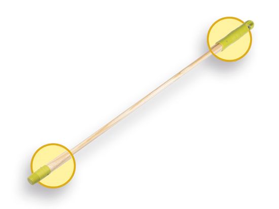 Afbeeldingen van Bezemsteel kunststof schroefdraad 130X2,4CM