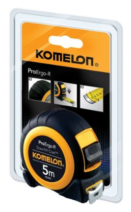 Afbeeldingen van KOMELON Rolmaat ProErgo-R 5M 19MM staal/nylon gecoate band in ABS/rubber kast