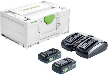 Afbeeldingen van FESTOOL Energie-set SYS 18V 2x4,0/TCL6DUO 18V Li-ion 2x accu 4,0Ah en oplader in systainer